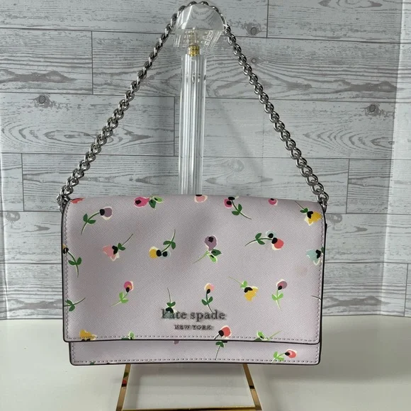 Kate Spade New York Cameron Wild Flower Ditsy Lavender Floral shoulder Bag - Picture 1 of 8